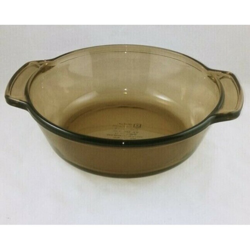 Anchor Hocking Fire King Amber Casserole Baking Dish 2 quart size Oven Proof